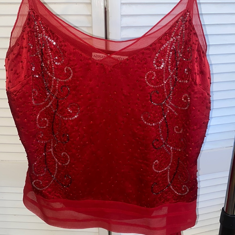 100% Silk beaded Vintage camisole
